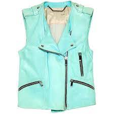 Pre Owned Barbara Bui Leather Jacket 25 525 Inr Liked On Polyvore Featuring Outerwear Jackets Blue Blue Leather Jacket Clothes Design Real Leather Jacket