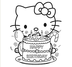 Hello Kitty Happy Birthday Coloring Pages Printable Coloring Pages Hello Kitty Imprimible Dibujos De Hello Kitty Hello Kitty