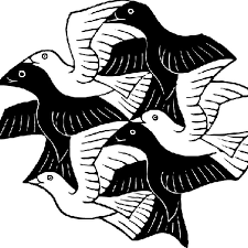 Escher Black And White Birds Tattoo Design Escher Art Mc Escher Art Mc Escher