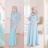 Gambar busana cardigan panjang wrn biru muda. 1