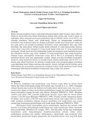 Bahasa diperlukan sejak manusia bayi dan mulai berkomunikasi dengan orang lain. Pdf Kesan Pelaksanaan Aktiviti Modul Literasi Awal M U L A Terhadap Kemahiran Literasi Awal Kanak Kanak