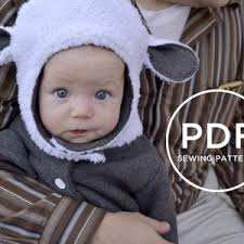 Lena Lamb Baby Hat: Kids Dress Up-- Baby Girl Hat-- Baby Boy Hat-- Sheep  Hat-- PDF Sewing Pattern-- Kids Pretend Play--animal Ear Hat