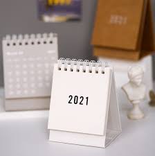 One 4.75 x 7.5 sticker sheet with 12 individual calendar stickers available in sunday or monday versions sized to fit 5mm dot grid paper printed with love on matte white recycled sticker paper or matte clear st. Calendar 2021 Delicate Simple Desk Refreshing Mini Desktop Note Coil Calendar Book School Office Supplies Calendar Aliexpress