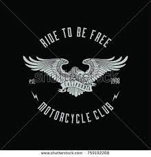 Eagle Badge For Motorcycle Club Vintage Vetores Motocicleta