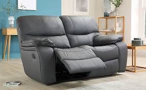 These lovely and functional leather recliners modern are available at enticing offers and discounts. Beaumont Grey Leather 2 Seater Recliner Sofa Furniture And Choice