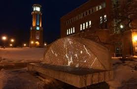 Sunbench By Clyde Lynds In Front Of The Library At Eastern Connecticut State University Fiber Optic Images In Constantly Movin Campus State University Clyde