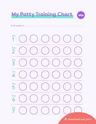 This is a fillable/editable pdf digital file for download (you can type directly into the text fields). Potty Training Chart Free Potty Training Chart To Download And Print