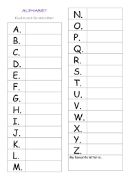 Say the words and say the first sound of the words. My Alphabet Words That I Like Teaching Resources