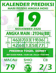 Kalender Togel Sidney 19 November 2020 Bacan4d Kalender Hoki 11 Desember