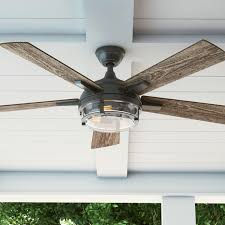 The blades are reversible with a gray wash finish on one side and matte black finish on the other to enhance many of today's decor trends. 52 Prominence Home Freyr Indoor Outdoor Craftsman Ceiling Fan With Remote Textured Black 52 Overstock 32455113