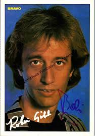 Original Autogramm Robin Gibb (1949-2012) Bee Gees /// Autograph signiert  signed signee par Gibb, Robin :: Signé par l'auteur  Manuscrit&nbsp;/&nbsp;Papier&nbsp;ancien