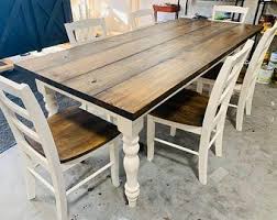 Unfinished Farmhouse Dining Table Legs Wood Legs Turned Etsy In 2020 Rustic Farmhouse Table Wooden Dining Tables Dining Table In Kitchen