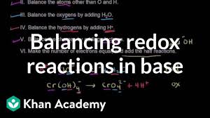 I got two problems that i require help. Balancing A Redox Equation In Basic Solution Worked Example Video Khan Academy