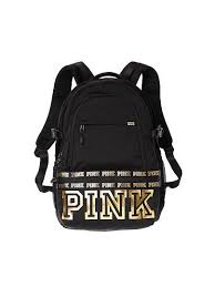 Black And Rose Gold Nike Backpack Black And Gold Victoria S Secret Pink Backpack Pink Backpack Victoria Secret Pink Backpack Gold Backpacks