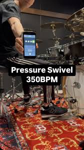 EXTREME Pressure Swivel Technique 350BPM (Right foot only), I can't do it  any more...😇, #drums #metaldrummer #extrememetal #swiveltechnique  #pressureswivel
