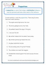 We use prepositions of place to say where things are 20 Preposition Worksheets Middle School Dzofar Printable Worksheets
