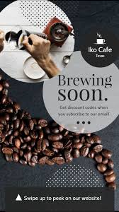 Coffee Shop Cafe Announcement Coming Soon Instagram Story Template Coffee Poster Design Cafe Posters Restaurant Poster