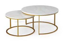 Cover or store indoors during inclement weather and when contemporary, copper topped catalina nesting coffee tables. Sp Gt116 Modern Round White Marble Brass Nesting Coffee Tables China Nesting Coffee Tables Coffee Table Made In China Com