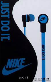 New Nike Headphones Nk 18 Canal Earbud In Ear Only Noise Isolation Wired Blue Just Do It Noise Isolation Cell Phone Headset