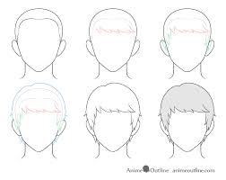 Learn how to draw male anime hairstyles pictures using these outlines or print just for coloring. How To Draw Anime Male Hair Step By Step Animeoutline