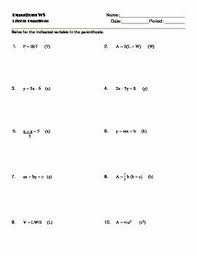 Literal Equations Worksheet Answer Key Best Of Solving Literal Equations Notes And Wor Literal Equations Algebra Equations Worksheets Problem Solving Worksheet