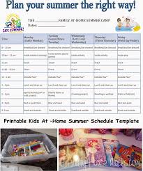 Kids At Home Summer Camp Schedule Printable Template A Pretty House Rocks Home Decorating Blog Kids Summer Schedule Kids Schedule Summer Schedule
