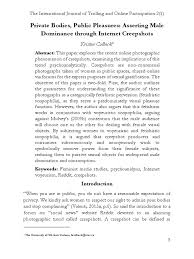 Creepshots.com is tracked by us since august, 2011. Private Bodies Public Pleasures Asserting Male Dominance Through Internet Creepshots Sexual Fetishism Human Sexual Activity
