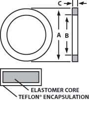 gasket sanitary white silicone clear fep teflon cam