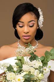 Here Comes The Bride Bridal Hair And Makeup Black Bridal Makeup Bridal Hair Inspiration