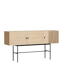 B Designed By Says Who B The Series Of Sideboards Is Inspired By The Wooden Slate Cladding Found In Modern Archi Oak Sideboard Slate Cladding Wooden Cabinets