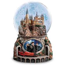 Harry Potter Musical Glitter Globe With Rotating Train And Movie Image Lights Up By The B Harry Potter Snow Globe Harry Potter Musical Harry Potter Merchandise