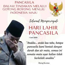 Tergantung pada peringatan hari apa yang sedang berlangsung tersebut. 1 Juni Hari Lahir Pancasila Usulan Megawati Disahkan Jokowi