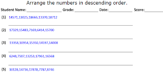 Once you find your worksheet, click on. Http Www Learnersplanet Com Math Class 5 Descending Order Printable Worksheets