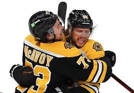 First, we start with a routine play from pastrnak's catalog. It Felt Amazing What David Pastrnak Said About Scoring A Hat Trick In The Bruins Game 1 Win Over The Islanders