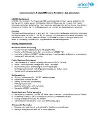 Are you a college student interested in getting a foot in the door with your chosen occupation? Communications Amp Digital Marketing Assistant A Job Unicef