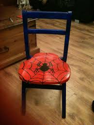 spiderman chair painted chair kids chairs kids room