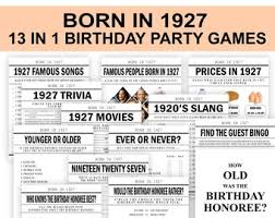 Instantly play online for free, no downloading needed! Born In 1927 Etsy