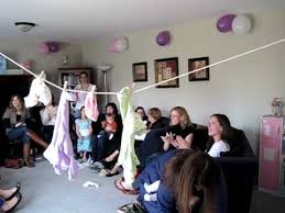 Using a clothesline as baby shower decoration is always an decoration option to consider. Clothesline Baby Shower Game Youtube