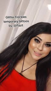 You guys 😄 these temporary glitter freckles by: Fazit are so cute!✨ I just  love them so much! I was finally able to order some. They are easy to put 