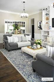 Create A Casual And Elegant Summer Living Room With Calming Neutrals Layers Of Textures And Family Friendly Living Room Summer Living Room Living Room Colors