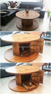 Runder Tisch Fur Paletten Und Kabeltrommeln Mit Aufbewahrung Runder Tisch Fur Paletten Und Kabeltrommeln Wooden Spool Tables Spool Furniture Wood Spool Tables