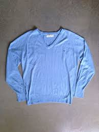 Vintage Men S Christian Dior Light Blue Cashmere Sweater Long Sleeve Tshirt Men Blue Cashmere Sweater Vintage Men