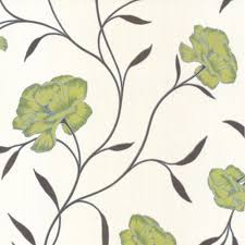 Poppy Floral Wallpaper Green Cream Brown 8994 36 Floral Wallpaper Striped Wallpaper Wallpaper