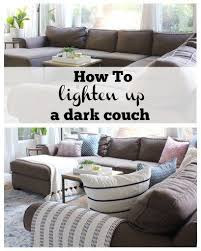 How To Lighten Up A Dark Couch Meaningful Spaces Dark Couch Leather Couches Living Room Brown Living Room