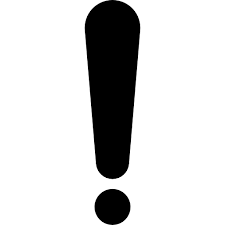 Exclamation mark, exclamation point, shout. Warning Sign Free Shapes Icons