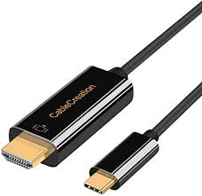 Amazon Com Usb C To Hdmi 10ft Cable Cablecreation Usb Type C To Hdmi 4k Cable Adapter For Home Office Compatible With Macbook Pro 2020 Ipad Pro 2020 2018 Surface Book 2 Xps