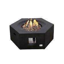 Quickly assemble, locate the pegs and fire up the logs! Charcoal Hexagon Fire Pit Seating World