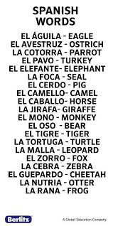 This is a two word phrase. Spanish Words For Animals I Did Not Know Many Of These And They Are Weird Spanish Language Learning Learning Spanish Vocabulary Spanish Lessons For Kids
