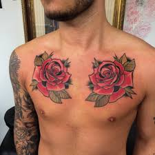 Rose Tattoo On Chest Arm Tattoo Sites
