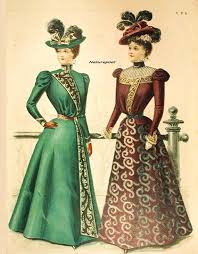 Women In Fashion Early 1900s Illustration Art Downloadable Victorian Fashion Fashion Fashion History